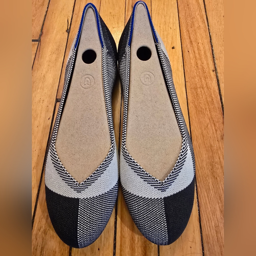 Rothy's Black and Gray Casual Flats